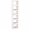 vidaXL Book Cabinet/Room Divider White 40x30x199 cm Solid Wood Pine