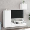 vidaXL 4 Piece TV Wall Units White Engineered Wood