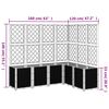 vidaXL Garden Planter with Trellis Light Grey 160x120x140 cm PP