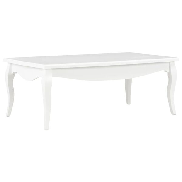 vidaXL Coffee Table White 110x60x40 cm Solid Pine Wood