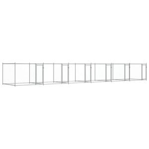 vidaXL Dog Cage with Doors Grey 12x2x1.5 m Galvanised Steel
