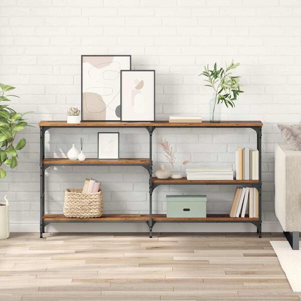 vidaXL Console Table Old Wood 150 x 29 x 76.5 cm Engineered Wood