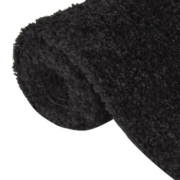 vidaXL Shaggy Rug High Pile Black 80x150 cm