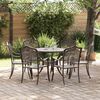 vidaXL Garden Dining Set 7 pcs Bronze Aluminium