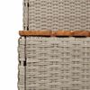 vidaXL Hot Tub Step Light Grey 50x50x50.5 cm Poly Rattan and Solid Acacia