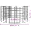 vidaXL Gabion Fire Pit &Oslash; 100 cm Galvanised Iron