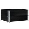 vidaXL Pallet Collars 2 pcs Black 80x60 cm Solid Wood Pine