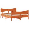 vidaXL Bed Frame without Mattress Wax Brown 140x190 cm Solid Wood Pine