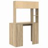 vidaXL Desk with Shelf Sonoma Oak 91 x 50 x 149 cm Engineered Wood