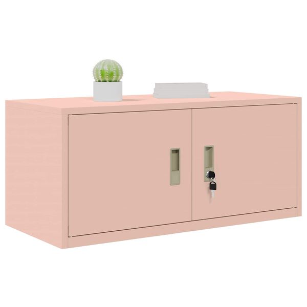 vidaXL Storage Cabinet Pink 90 x 40 x 40 cm Cold-Rolled Steel