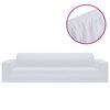 vidaXL 4-Seater Stretch Couch Slipcover White Polyester Jersey