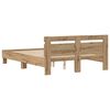vidaXL Bed Frame Artisan oak 150 x 200 cm Engineered wood