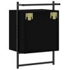 vidaXL Bedside Cabinets Wall-mounted 2 pcs Black 40x30x61 cm Engineered Wood