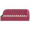 vidaXL Corner Bed Frame with Headboard Wine Red 90 cm x 190 cm Velvet
