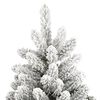 vidaXL Artificial Hinged Christmas Tree with Flocked Snow 210 cm