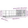 vidaXL Aviary with Extension Silver 704x303x216 cm Steel