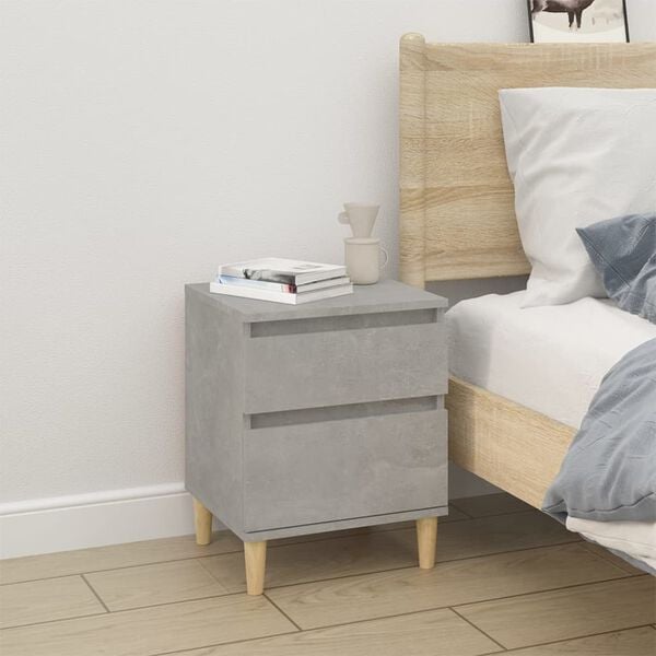 vidaXL Bedside Cabinet Concrete Grey 40x35x50 cm