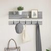 vidaXL Wall-Mounted Coat Rack with Shelf Grey Sonoma 90 x 15 x 36 cm