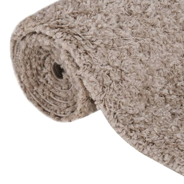 vidaXL Shaggy Rug High Pile Beige 160x230 cm