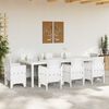 vidaXL Garden Dining Table White 250 x 100 x 73 cm Poly Rattan