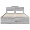vidaXL Bed Frame Grey Sonoma 140 x 190 cm Solid Pine Wood