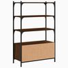 vidaXL Bookcase 3-Tier Brown Oak 70x30x109.5 cm Engineered Wood