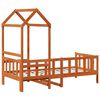 vidaXL Day Bed Set 2 pcs Wax Brown Solid Pine Wood