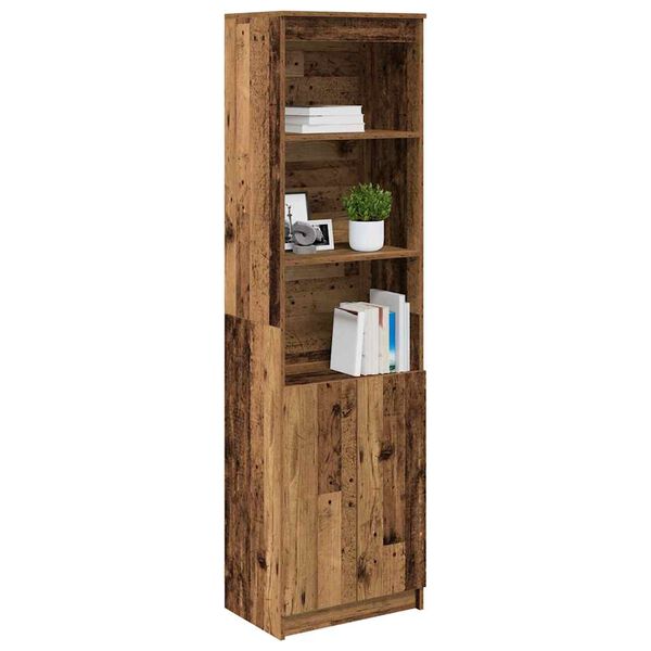 vidaXL Highboard Old Wood 50x35x180 cm Engineered Wood