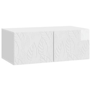 vidaXL Wall-Mounted TV Cabinet 59.5 x 41 x 30 cm High Gloss White