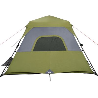 vidaXL Camping Tent 6-Person Green Waterproof