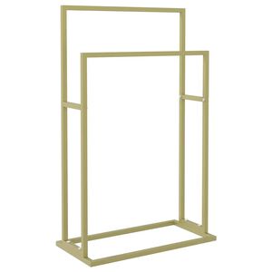 vidaXL Freestanding Towel Rack Gold 48x24x78.5 cm Iron
