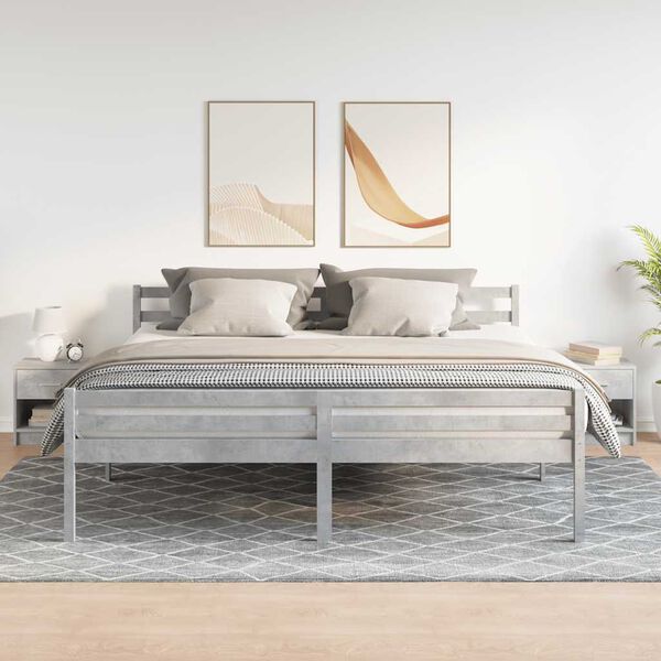 vidaXL Bedside Cabinets 2 pcs with Drawer Concrete Grey 39x28x41 cm