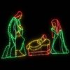 vidaXL Lighted Nativity Scene Multicolour 112 x 72 cm PVC
