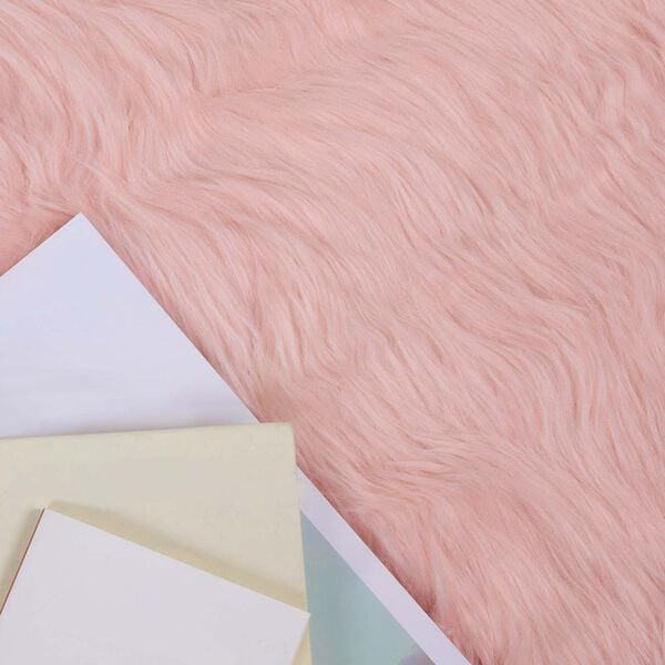 vidaXL Faux Sheepskin Rug Tafalla Pink 60 x 110 cm Polyester