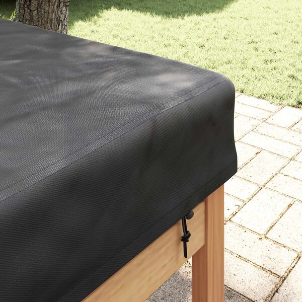 vidaXL Table Cover Plain Black 102 x 242 x 15 cm Fabric