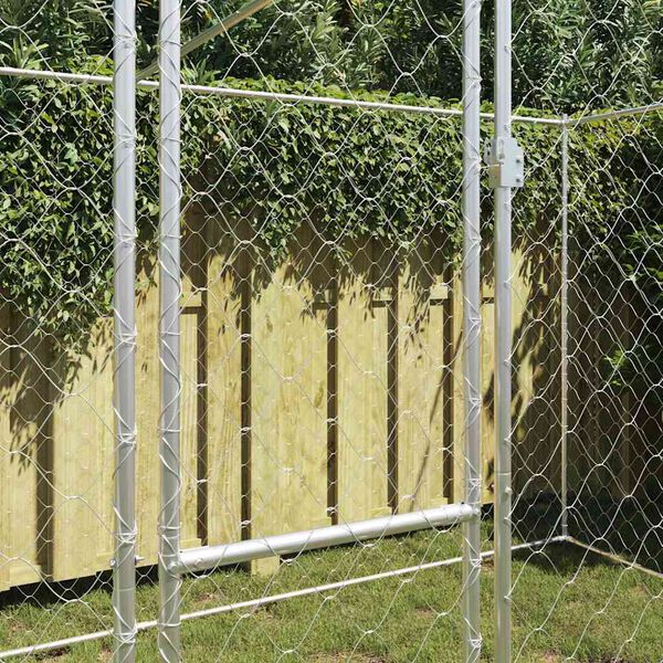 vidaXL Dog Cage Silver 400 x 200 x 200 cm Galvanised Steel