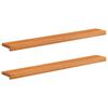 vidaXL Window Sills 2 pcs Light Brown 110 x 15 x 2 cm Solid Beech Wood
