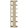 vidaXL Shoe Cabinet Sonoma Oak 27.5x27x102 cm Engineered Wood