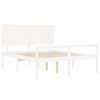 vidaXL Senior Bed without Mattress White King Size Solid Wood