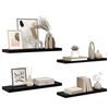 vidaXL Floating Wall Shelves 4 pcs High Gloss Black 80x23.5x3.8 cm MDF