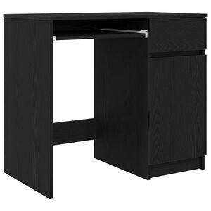 vidaXL Desk Black Oak 86x49x76 cm Engineered Wood
