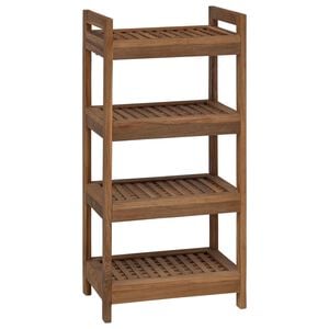 vidaXL Bathroom Shelf Natural 45 x 30 x 97 cm Solid Teak Wood