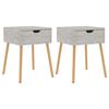 vidaXL Bedside Cabinets 2 pcs Concrete Grey 40x40x56 cm Engineered Wood