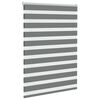 vidaXL Zebra Blind Dark Grey 110x150 cm Fabric Width 105.9 cm Polyester