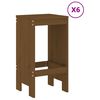 vidaXL 7 Piece Garden Bar Set Honey Brown Solid Wood Pine