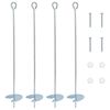 vidaXL Earth anchor 4 pcs &Oslash;10 x 60 cm Galvanized Metal Silver
