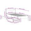vidaXL Bed Frame with Drawers Wax Brown 90x200 cm Solid Wood Pine