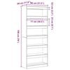 vidaXL Book Cabinet with Shelf White 80 x 30 x 198 cm Engineered Wood