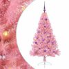 vidaXL Artificial Pre-lit Christmas Tree with 150 LEDs Pink 150 cm PVC