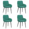 vidaXL Dining Chairs 4 pcs Velvet Turquoise 57 x 50 x 85 cm
